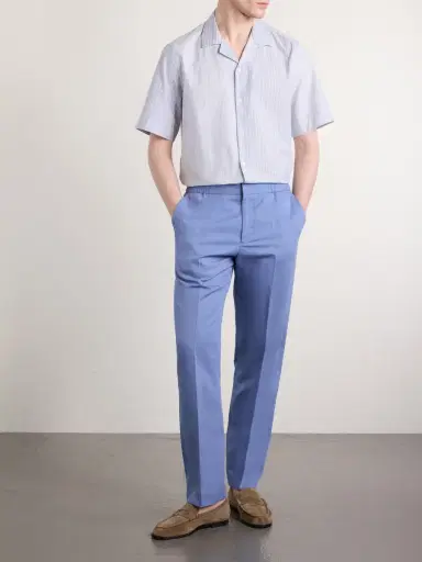 Paul Smith Straight-Leg Cotton, Linen and Lyocell-Blend Trousers - Men | Thumbnail 2 Paul Smith Straight-Leg Cotton, Linen and Lyocell-Blend Trousers - Men | Thumbnail 2