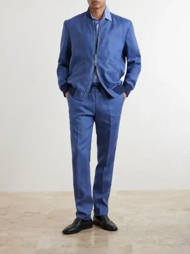 Paul Smith Linen Bomber Jacket - Men | Thumbnail 2 Paul Smith Linen Bomber Jacket - Men | Thumbnail 2
