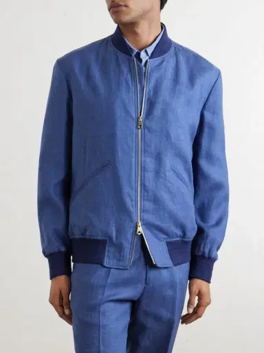 Paul Smith Linen Bomber Jacket - Men | Thumbnail 3 Paul Smith Linen Bomber Jacket - Men | Thumbnail 3