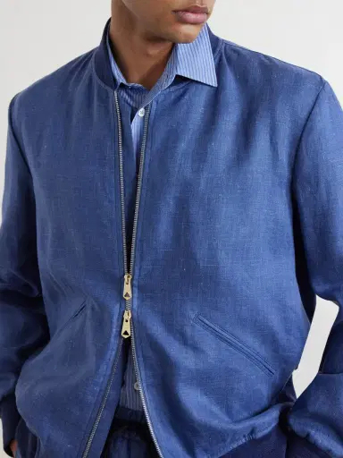 Paul Smith Linen Bomber Jacket - Men | Thumbnail 5 Paul Smith Linen Bomber Jacket - Men | Thumbnail 5