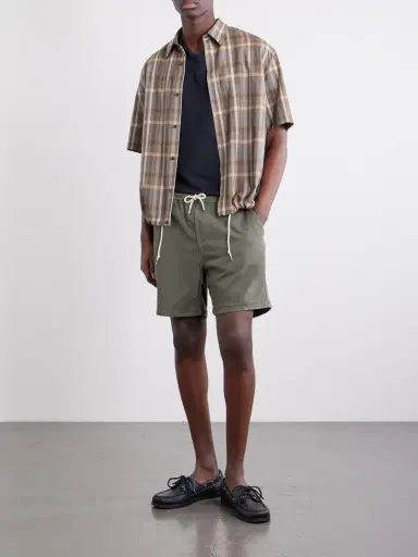 NN07 Gregor Straight-Leg TENCEL™ Lyocell and LENZING™ ECOVERO™-Blend Twill Drawstring Shorts - Men | Thumbnail 2 NN07 Gregor Straight-Leg TENCEL™ Lyocell and LENZING™ ECOVERO™-Blend Twill Drawstring Shorts - Men | Thumbnail 2