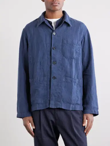 Hartford Perry Linen and Cotton-Blend Woven Jacket - Men | Thumbnail 3 Hartford Perry Linen and Cotton-Blend Woven Jacket - Men | Thumbnail 3