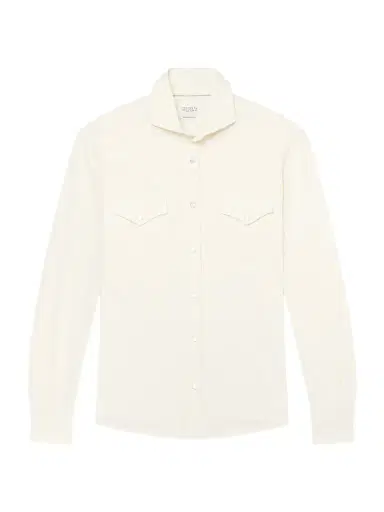 Brunello Cucinelli Honeycomb-Knit Cotton Shirt - Men | Thumbnail 1 Brunello Cucinelli Honeycomb-Knit Cotton Shirt - Men | Thumbnail 1
