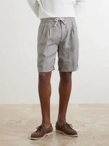 Brunello Cucinelli Hemp and Linen-Blend Drawstring Bermuda Shorts - Men | Thumbnail 3 Brunello Cucinelli Hemp and Linen-Blend Drawstring Bermuda Shorts - Men | Thumbnail 3
