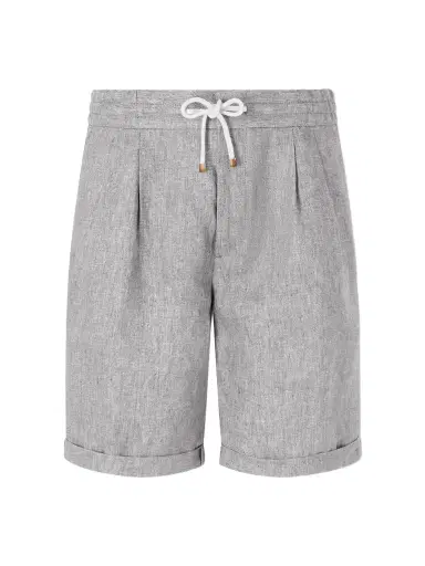 Brunello Cucinelli Hemp and Linen-Blend Drawstring Bermuda Shorts - Men | Thumbnail 1 Brunello Cucinelli Hemp and Linen-Blend Drawstring Bermuda Shorts - Men | Thumbnail 1