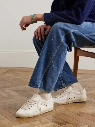 Golden Goose Super-Star Distressed Canvas Sneakers - Men | Thumbnail 2 Golden Goose Super-Star Distressed Canvas Sneakers - Men | Thumbnail 2