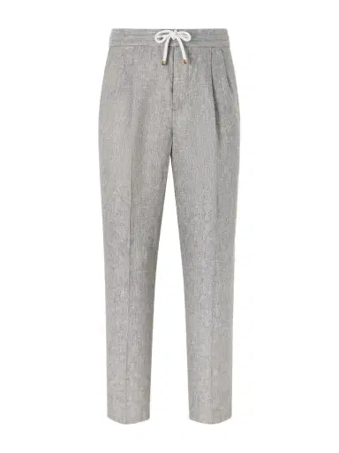 Brunello Cucinelli Straight-Leg Pleated Hemp and Linen-Blend Twill Trousers - Men | Thumbnail 1 Brunello Cucinelli Straight-Leg Pleated Hemp and Linen-Blend Twill Trousers - Men | Thumbnail 1