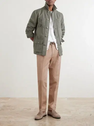 Brunello Cucinelli Straight-Leg Pleated Cotton and Linen-Blend Trousers - Men | Thumbnail 2 Brunello Cucinelli Straight-Leg Pleated Cotton and Linen-Blend Trousers - Men | Thumbnail 2