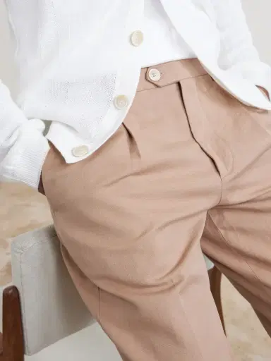 Brunello Cucinelli Straight-Leg Pleated Cotton and Linen-Blend Trousers - Men | Thumbnail 5 Brunello Cucinelli Straight-Leg Pleated Cotton and Linen-Blend Trousers - Men | Thumbnail 5