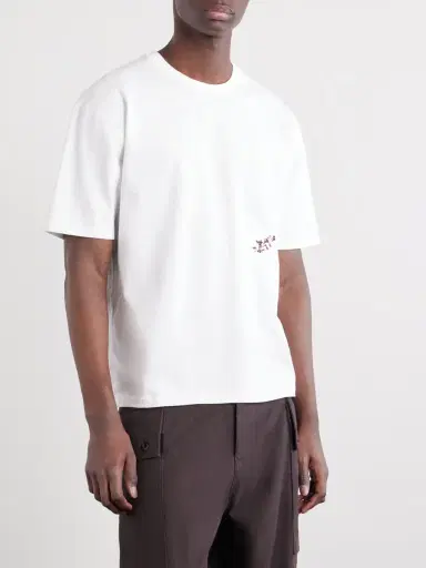 Drake's Blackthorn Embroidered Cotton-Jersey T-Shirt - Men | Thumbnail 3 Drake's Blackthorn Embroidered Cotton-Jersey T-Shirt - Men | Thumbnail 3