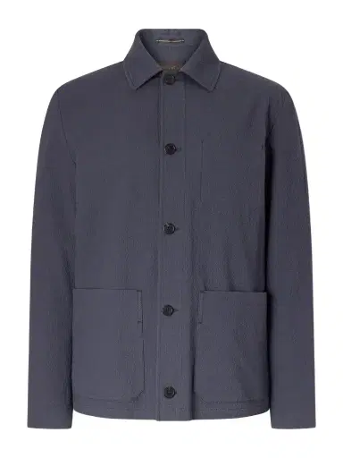 Slowear Cotton and Silk-Blend Seersucker Overshirt - Men | Thumbnail 1 Slowear Cotton and Silk-Blend Seersucker Overshirt - Men | Thumbnail 1