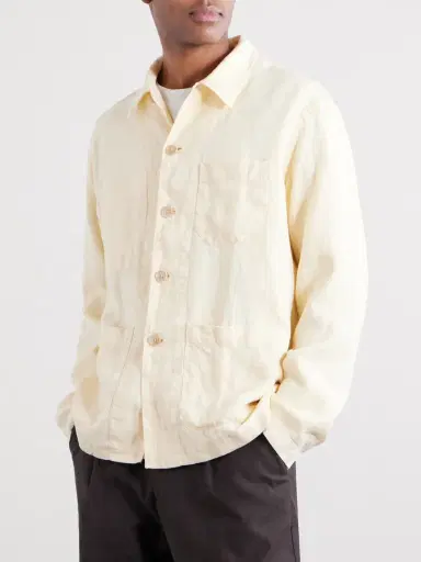 Hartford Perry Linen and Cotton-Blend Woven Jacket - Men | Thumbnail 3 Hartford Perry Linen and Cotton-Blend Woven Jacket - Men | Thumbnail 3