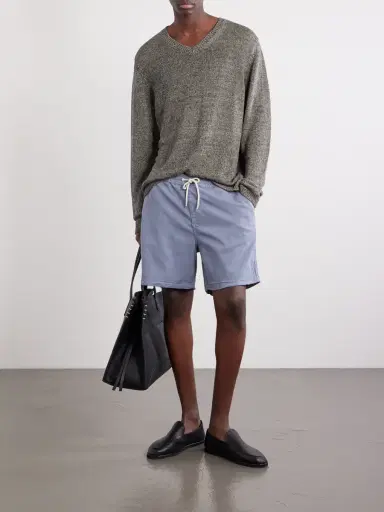 NN07 Gregor Straight-Leg TENCEL™ Lyocell and LENZING™ ECOVERO™-Blend Twill Drawstring Shorts - Men | Thumbnail 2 NN07 Gregor Straight-Leg TENCEL™ Lyocell and LENZING™ ECOVERO™-Blend Twill Drawstring Shorts - Men | Thumbnail 2