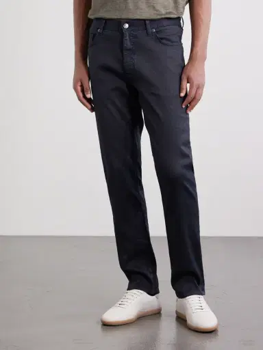 Zegna Straight-Leg Linen and Cotton-Blend Jeans - Men | Thumbnail 3 Zegna Straight-Leg Linen and Cotton-Blend Jeans - Men | Thumbnail 3