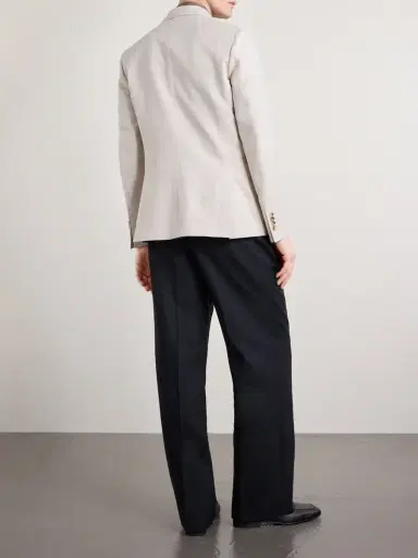 Paul Smith Double-Breasted Linen and Cotton-Blend Blazer - Men | Thumbnail 4 Paul Smith Double-Breasted Linen and Cotton-Blend Blazer - Men | Thumbnail 4