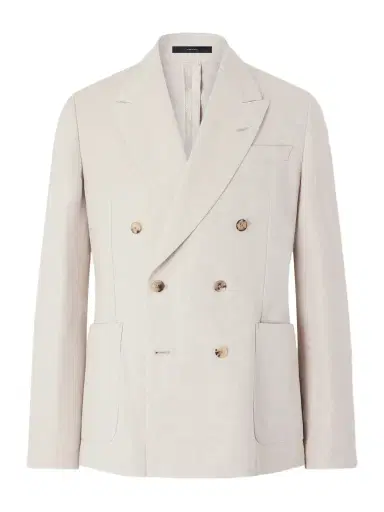 Paul Smith Double-Breasted Linen and Cotton-Blend Blazer - Men | Thumbnail 1 Paul Smith Double-Breasted Linen and Cotton-Blend Blazer - Men | Thumbnail 1