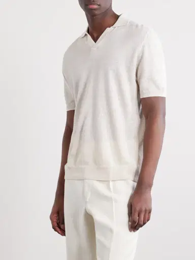 FEDELI Delta Linen and Cotton-Blend Polo Shirt - Men | Thumbnail 3 FEDELI Delta Linen and Cotton-Blend Polo Shirt - Men | Thumbnail 3