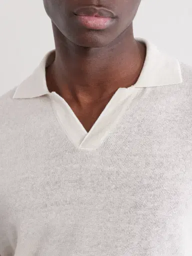 FEDELI Delta Linen and Cotton-Blend Polo Shirt - Men | Thumbnail 5 FEDELI Delta Linen and Cotton-Blend Polo Shirt - Men | Thumbnail 5