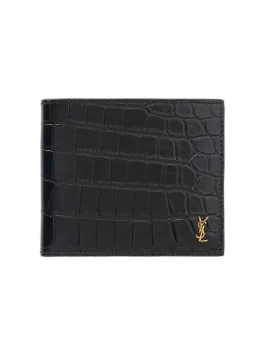 Saint Laurent Croc-Effect Leather Wallet - Men | Thumbnail 1 Saint Laurent Croc-Effect Leather Wallet - Men | Thumbnail 1