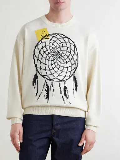 KAPITAL Peckish Dream Catcher Intarsia Cotton-Blend Sweater - Men | Thumbnail 3 KAPITAL Peckish Dream Catcher Intarsia Cotton-Blend Sweater - Men | Thumbnail 3