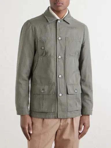 Brunello Cucinelli Cotton and Linen-Blend Jacket - Men | Thumbnail 3 Brunello Cucinelli Cotton and Linen-Blend Jacket - Men | Thumbnail 3