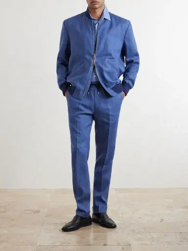 Paul Smith Straight-Leg Linen Trousers - Men | Thumbnail 2 Paul Smith Straight-Leg Linen Trousers - Men | Thumbnail 2