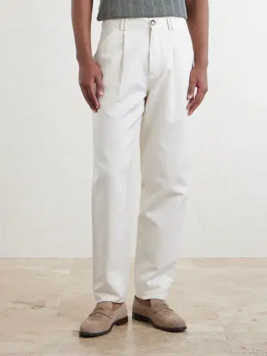 Brunello Cucinelli Slim-Fit Cotton and Linen-Blend Trousers - Men | Thumbnail 3 Brunello Cucinelli Slim-Fit Cotton and Linen-Blend Trousers - Men | Thumbnail 3
