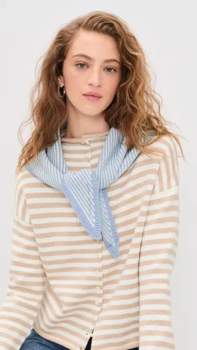 Favorite Daughter The Stripe Knitted Triangle Scarf | Thumbnail 3 Favorite Daughter The Stripe Knitted Triangle Scarf | Thumbnail 3