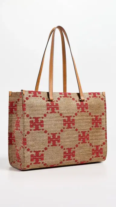 Tory Burch T Monogram Straw Tote | Thumbnail 4 Tory Burch T Monogram Straw Tote | Thumbnail 4