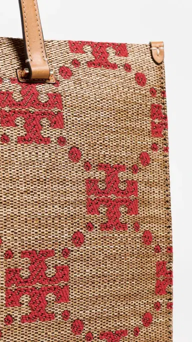 Tory Burch T Monogram Straw Tote | Thumbnail 5 Tory Burch T Monogram Straw Tote | Thumbnail 5