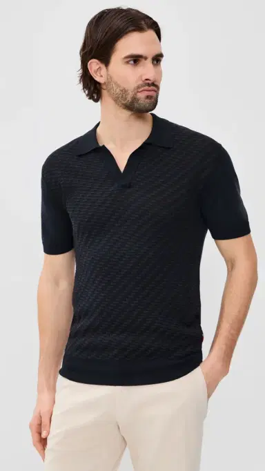 Orlebar Brown Horton Jacquard Polo Night Iris | Thumbnail 2 Orlebar Brown Horton Jacquard Polo Night Iris | Thumbnail 2