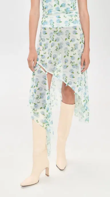 House of Sunny Hydrangea Asymmetric Mesh Skirt Soft Blue 6 | Thumbnail 2 House of Sunny Hydrangea Asymmetric Mesh Skirt Soft Blue 6 | Thumbnail 2
