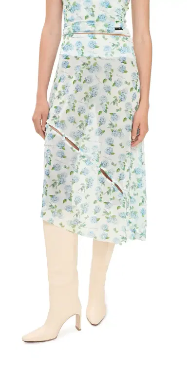 House of Sunny Hydrangea Asymmetric Mesh Skirt Soft Blue 6 | Thumbnail 1 House of Sunny Hydrangea Asymmetric Mesh Skirt Soft Blue 6 | Thumbnail 1