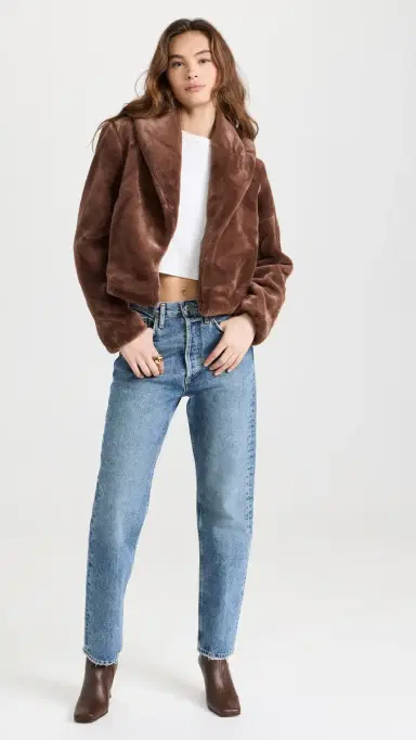 BLANKNYC Espresso Faux Fur Martini Jacket Espresso Martini | Thumbnail 5 BLANKNYC Espresso Faux Fur Martini Jacket Espresso Martini | Thumbnail 5