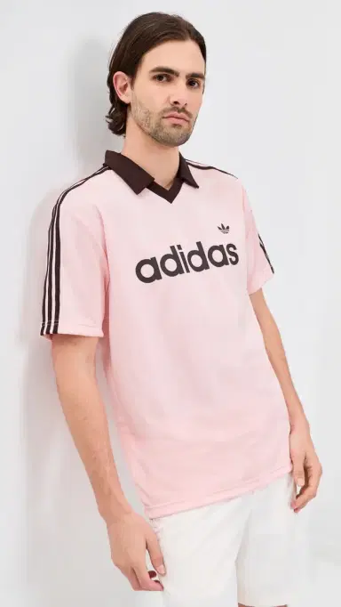 adidas Archive Collar Engineered Jersey andy Pink | Thumbnail 2 adidas Archive Collar Engineered Jersey andy Pink | Thumbnail 2