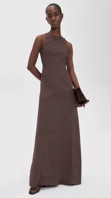 The Latest Dori Poplin Maxi Dress Brown | Thumbnail 2 The Latest Dori Poplin Maxi Dress Brown | Thumbnail 2