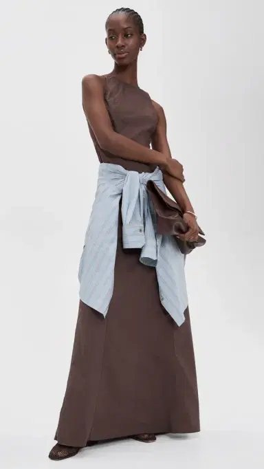 The Latest Dori Poplin Maxi Dress Brown | Thumbnail 5 The Latest Dori Poplin Maxi Dress Brown | Thumbnail 5