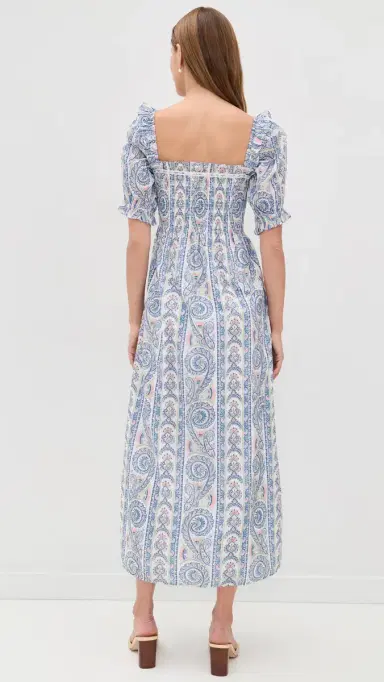 Hill House Home The Scarlett Nap Midi Dress Corsica Paisley Blue | Thumbnail 3 Hill House Home The Scarlett Nap Midi Dress Corsica Paisley Blue | Thumbnail 3