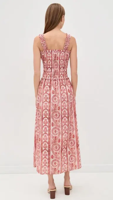Hill House Home The Azalea Maxi Nap Dress Corsica Paisley Coral M | Thumbnail 3 Hill House Home The Azalea Maxi Nap Dress Corsica Paisley Coral M | Thumbnail 3