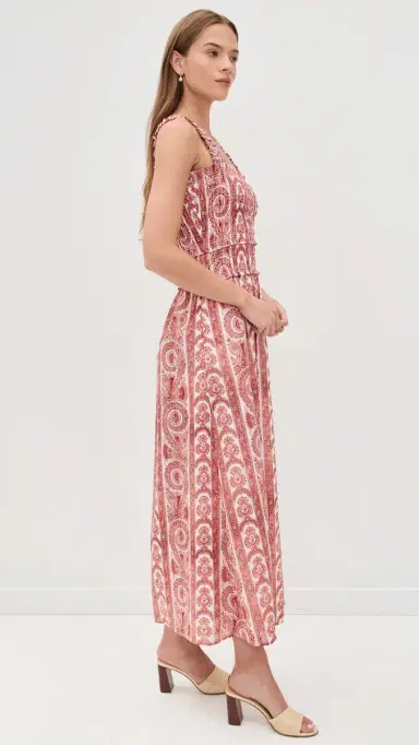 Hill House Home The Azalea Maxi Nap Dress Corsica Paisley Coral M | Thumbnail 4 Hill House Home The Azalea Maxi Nap Dress Corsica Paisley Coral M | Thumbnail 4