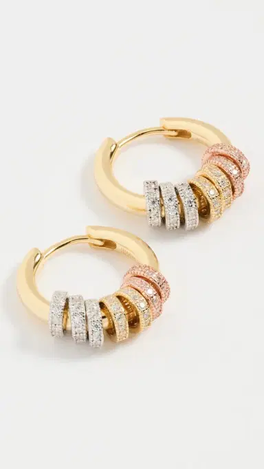Shashi Gaia Pave Hoops | Thumbnail 4 Shashi Gaia Pave Hoops | Thumbnail 4