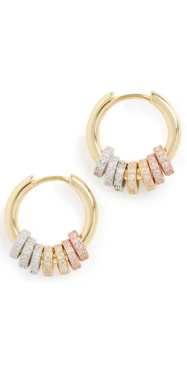 Shashi Gaia Pave Hoops | Thumbnail 1 Shashi Gaia Pave Hoops | Thumbnail 1