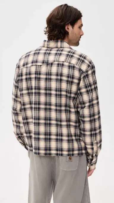 Museum of Peace and Quiet Wordmark Button Up Shirt Navy | Thumbnail 3 Museum of Peace and Quiet Wordmark Button Up Shirt Navy | Thumbnail 3