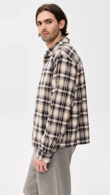 Museum of Peace and Quiet Wordmark Button Up Shirt Navy | Thumbnail 4 Museum of Peace and Quiet Wordmark Button Up Shirt Navy | Thumbnail 4