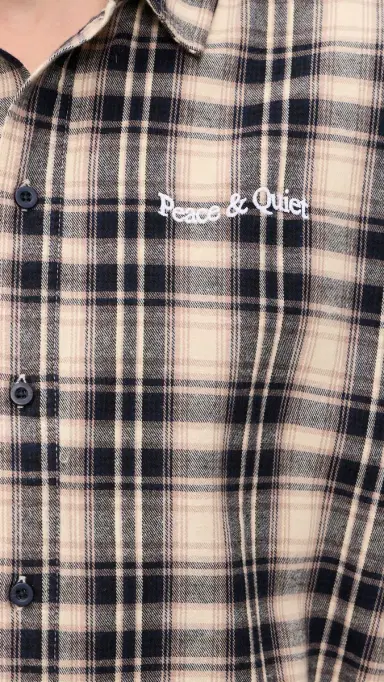 Museum of Peace and Quiet Wordmark Button Up Shirt Navy | Thumbnail 6 Museum of Peace and Quiet Wordmark Button Up Shirt Navy | Thumbnail 6