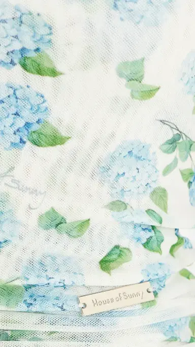 House of Sunny Hydrangea Double Layer Mesh Top Soft Blue | Thumbnail 6 House of Sunny Hydrangea Double Layer Mesh Top Soft Blue | Thumbnail 6