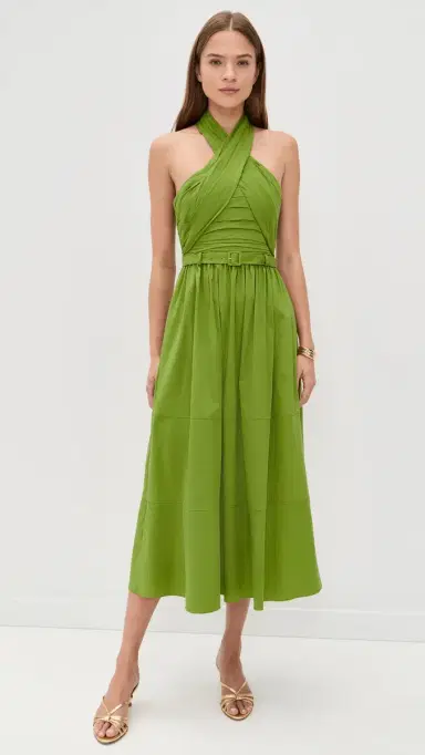 Cinq à Sept Marcie Dress Dark Lime | Thumbnail 2 Cinq à Sept Marcie Dress Dark Lime | Thumbnail 2