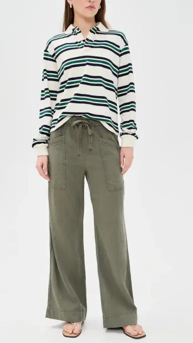 Faherty Topanga Drape Pants Thyme | Thumbnail 5 Faherty Topanga Drape Pants Thyme | Thumbnail 5