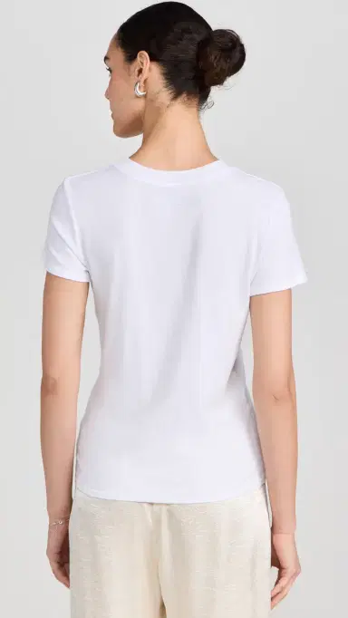 Enza Costa Supima Cotton Perfect Tee White | Thumbnail 3 Enza Costa Supima Cotton Perfect Tee White | Thumbnail 3
