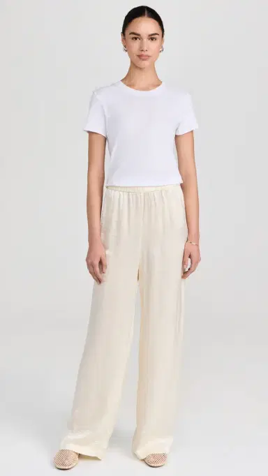Enza Costa Supima Cotton Perfect Tee White | Thumbnail 5 Enza Costa Supima Cotton Perfect Tee White | Thumbnail 5